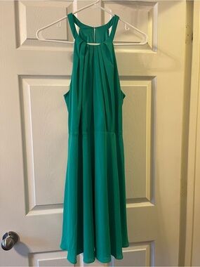 Express Teal Halter Midi Dress